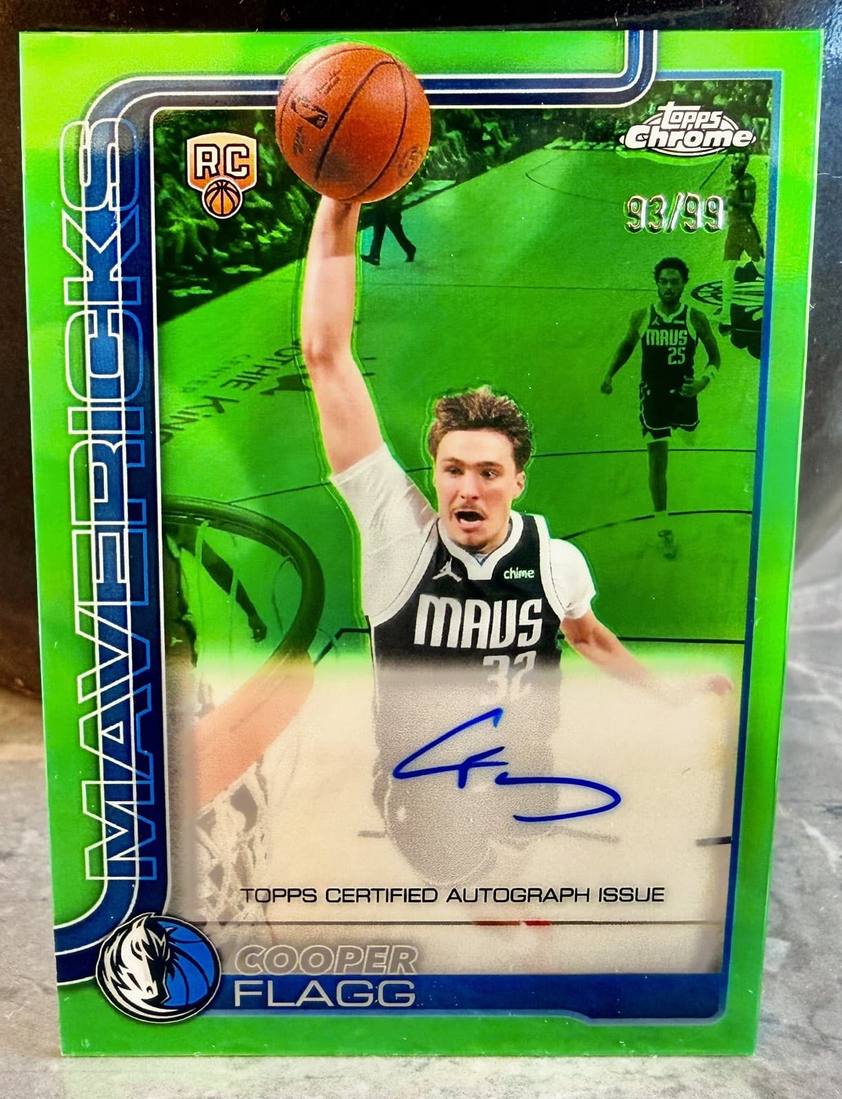 2026 Topps Chrome Update Cooper Flagg True Green refractor /99 Auto 