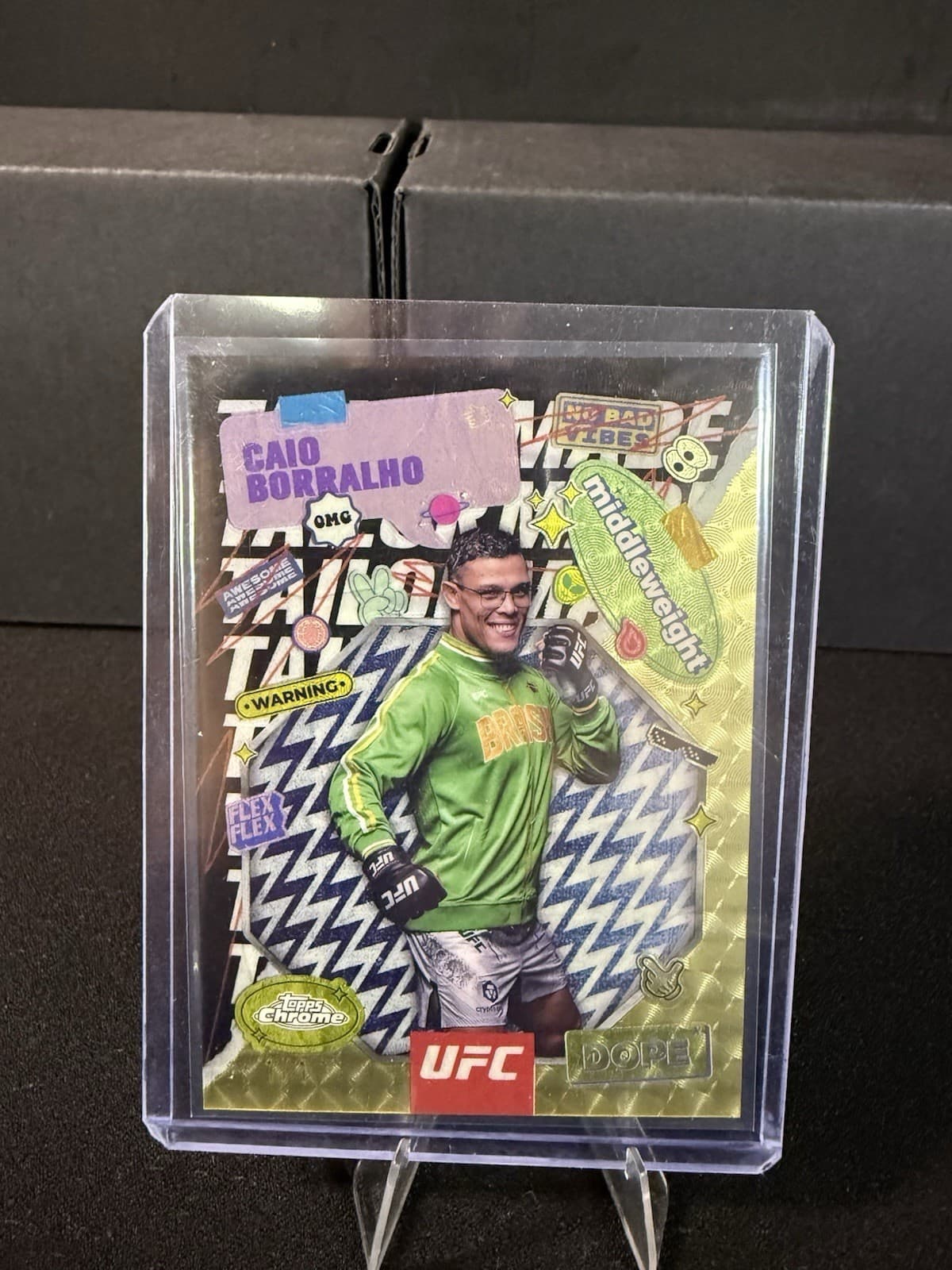Topps 2025 Topps Chrome UFC Caio Borralho Tailor Made Insert 1/1 Superfractor