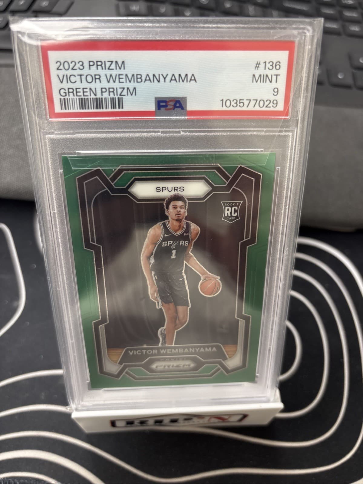 2023-24 Panini Prizm Victor Wembanyama #136 Green Prizm (RC)