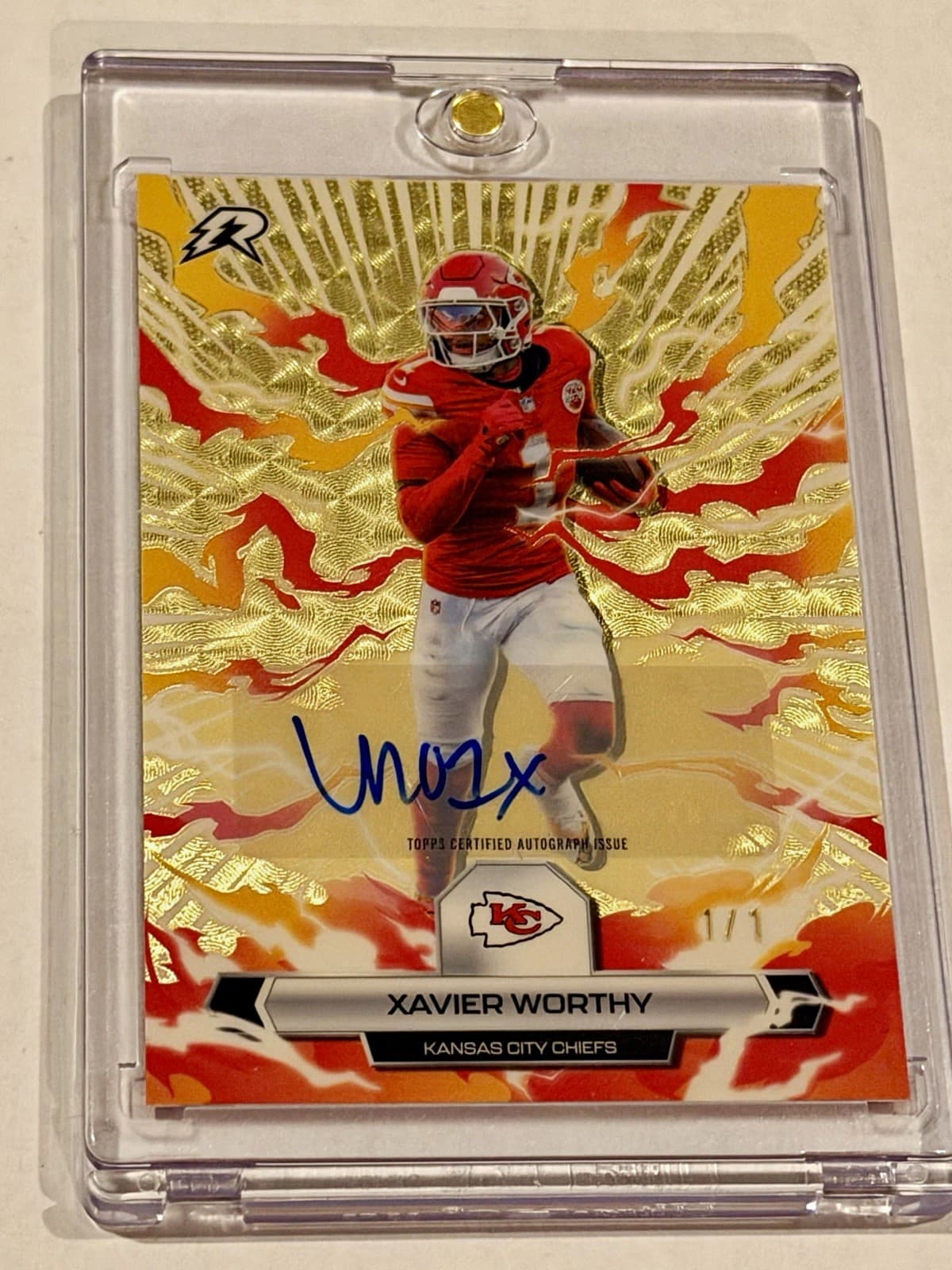 Topps 2025 Resurgence Xavier Worthy Kansas City Chiefs #48 Auto Superfractor 1/1
