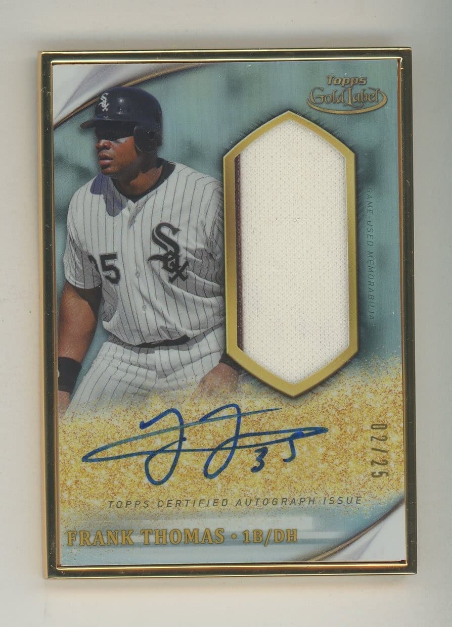 2020 Topps Gold Label Golden Greats Frank Thomas HOF Jumbo GU Patch AUTO 2/25
