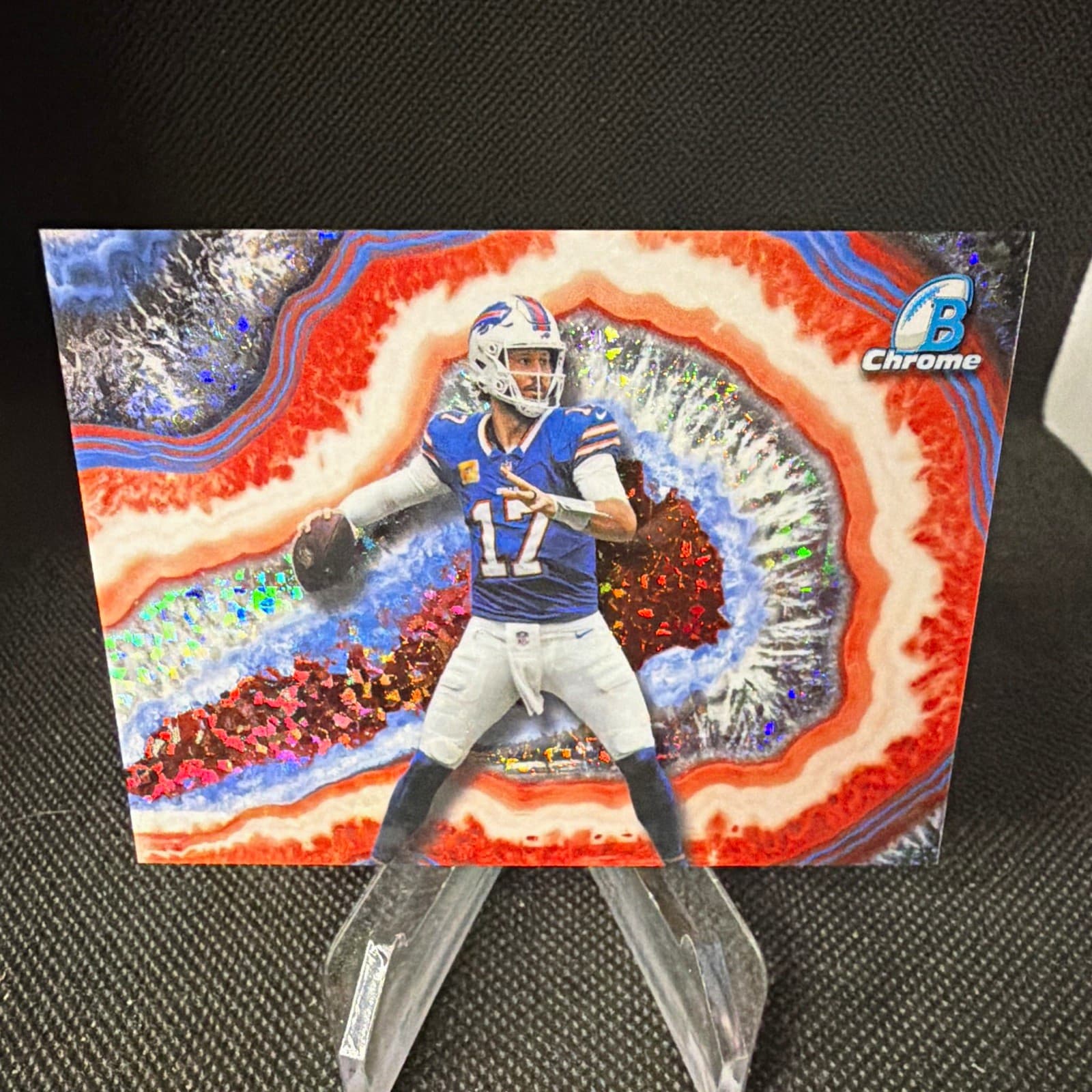 Topps Bowman 2026 Football Josh Allen Crystallized Chrome Buffalo Bills SSP #C-1