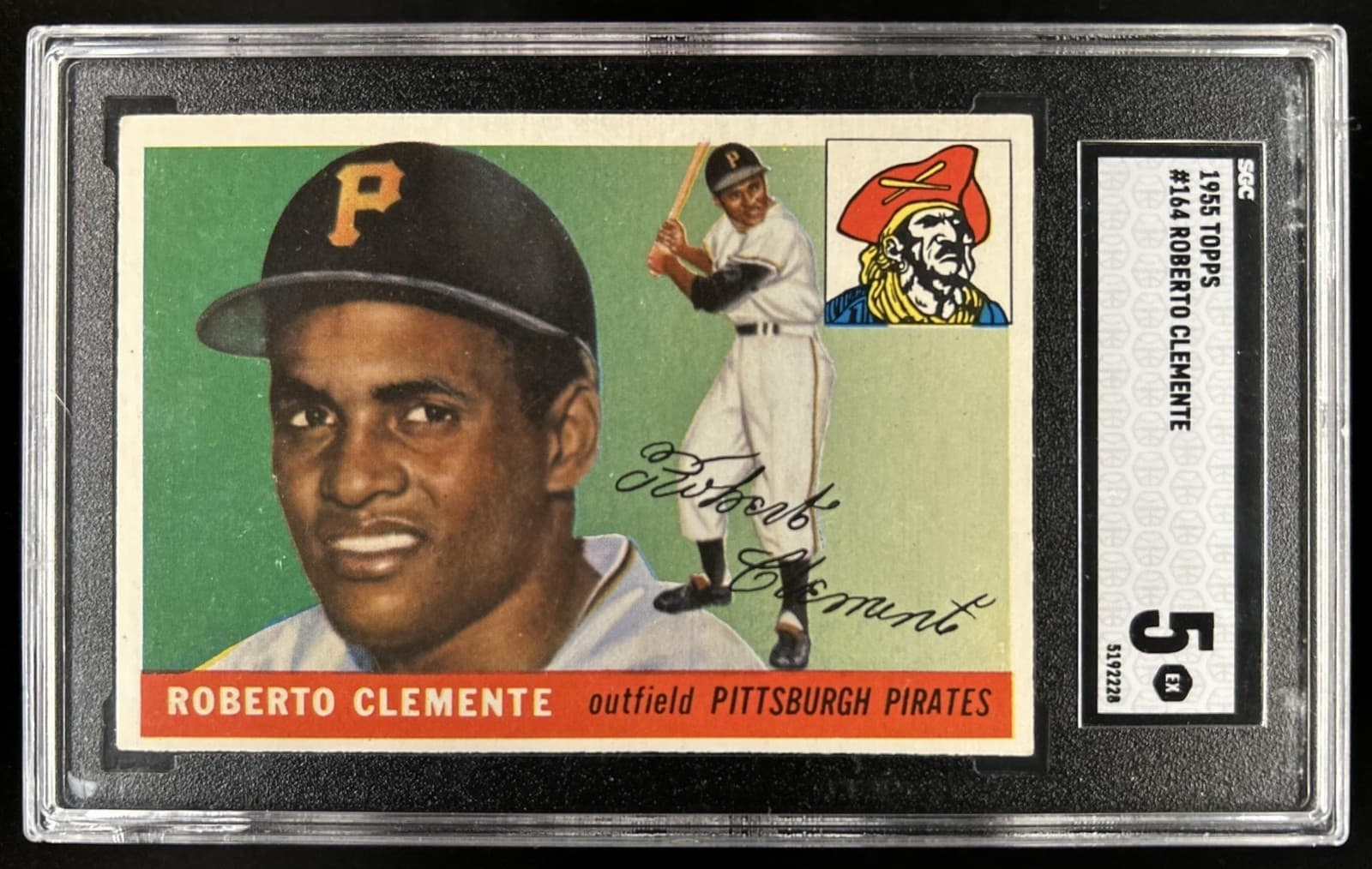 1955 Topps Roberto Clemente Rookie RC #164 Pirates SGC 5