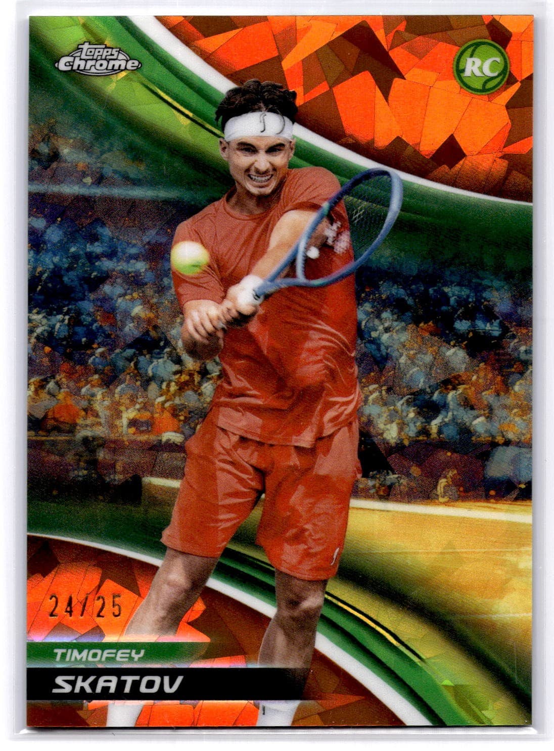 2025 Topps Chrome Tennis Sapphire #199 Timofey Skatov Orange Sapphire #/25
