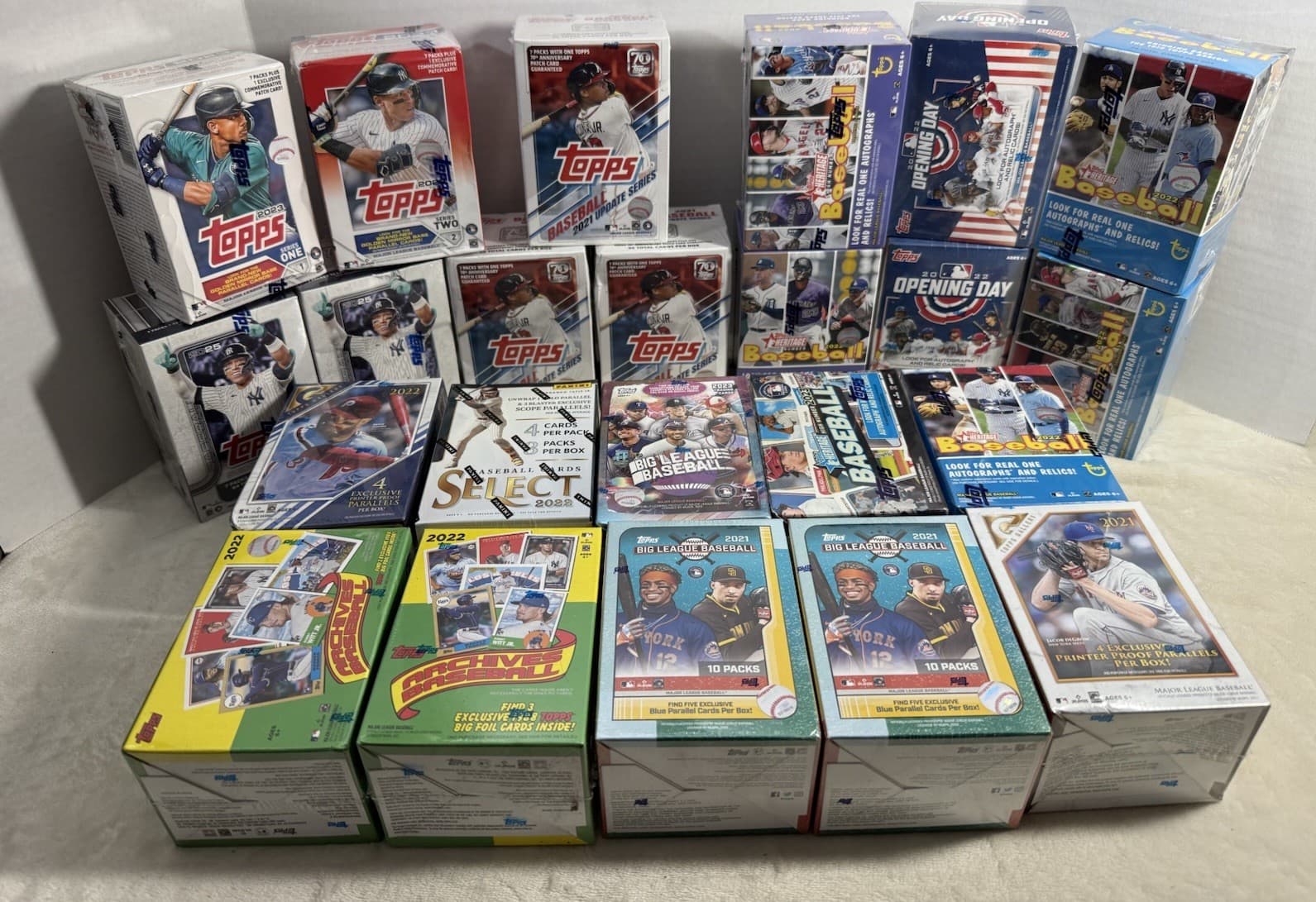 2021 - 2025 Topps Select Baseball Blaster Box Lot Of 23 Boxes Factory Sealed