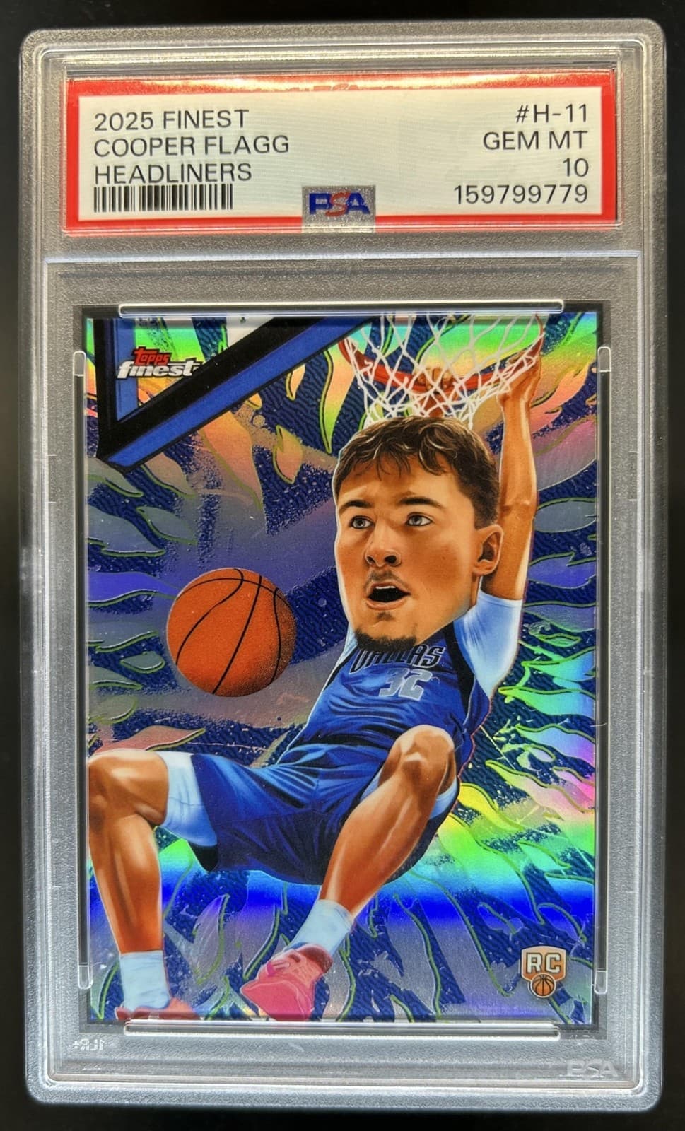 2025-26 Topps Finest Cooper Flagg Headliners RC SSP #H-11 PSA 10 GEM MINT Rookie