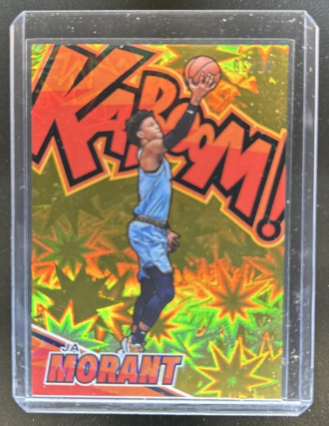 2025-26 Panini Signature Series Ja Morant Kaboom Gold Prizm SSP #/10 Grizzlies