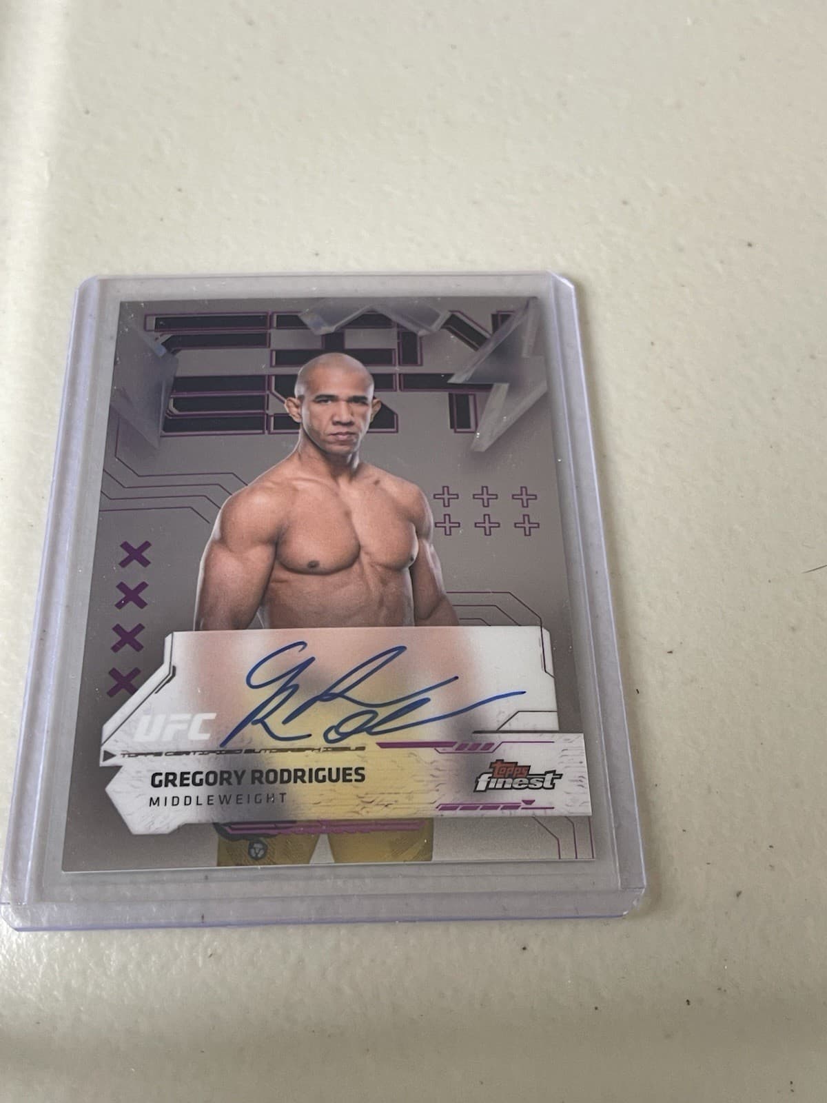 Topps Finest UFC 2024 Gregory Rodrigues Autograph Insert #FA-GRS MMA Card