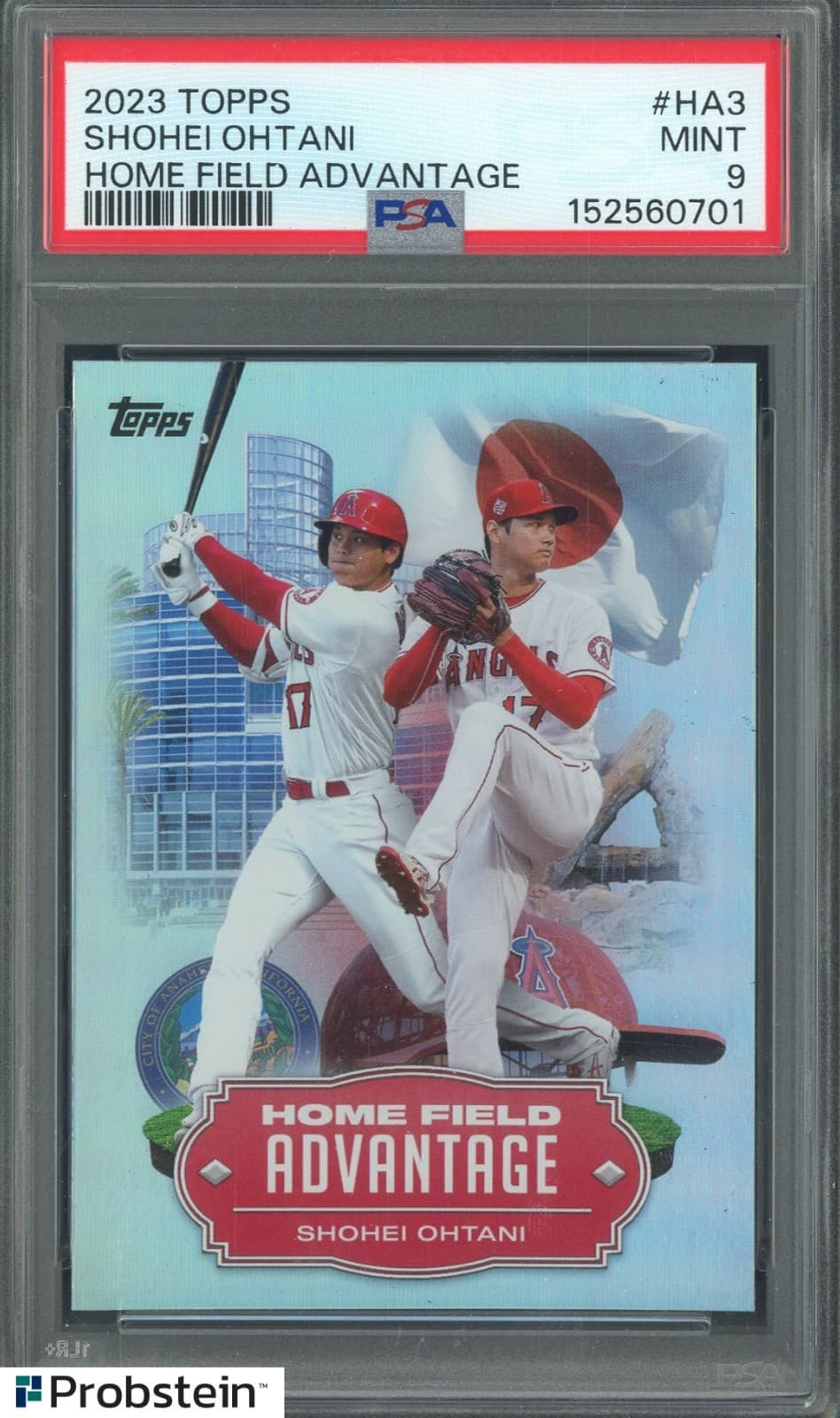 2023 Topps Home Field Advantage Shohei Ohtani Angels SSP CASE HIT PSA 9