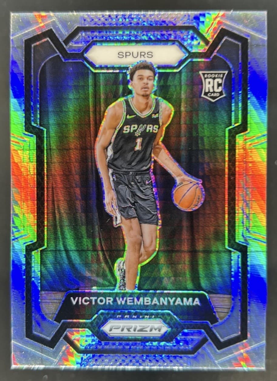 2023-24 Panini Prizm Victor Wembanyama RC Prizm Hyper Rookie #136 Spurs
