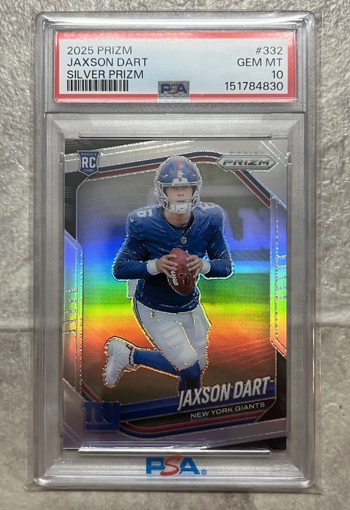 2025 Prizm Jaxson Dart Silver Prizm RC PSA 10