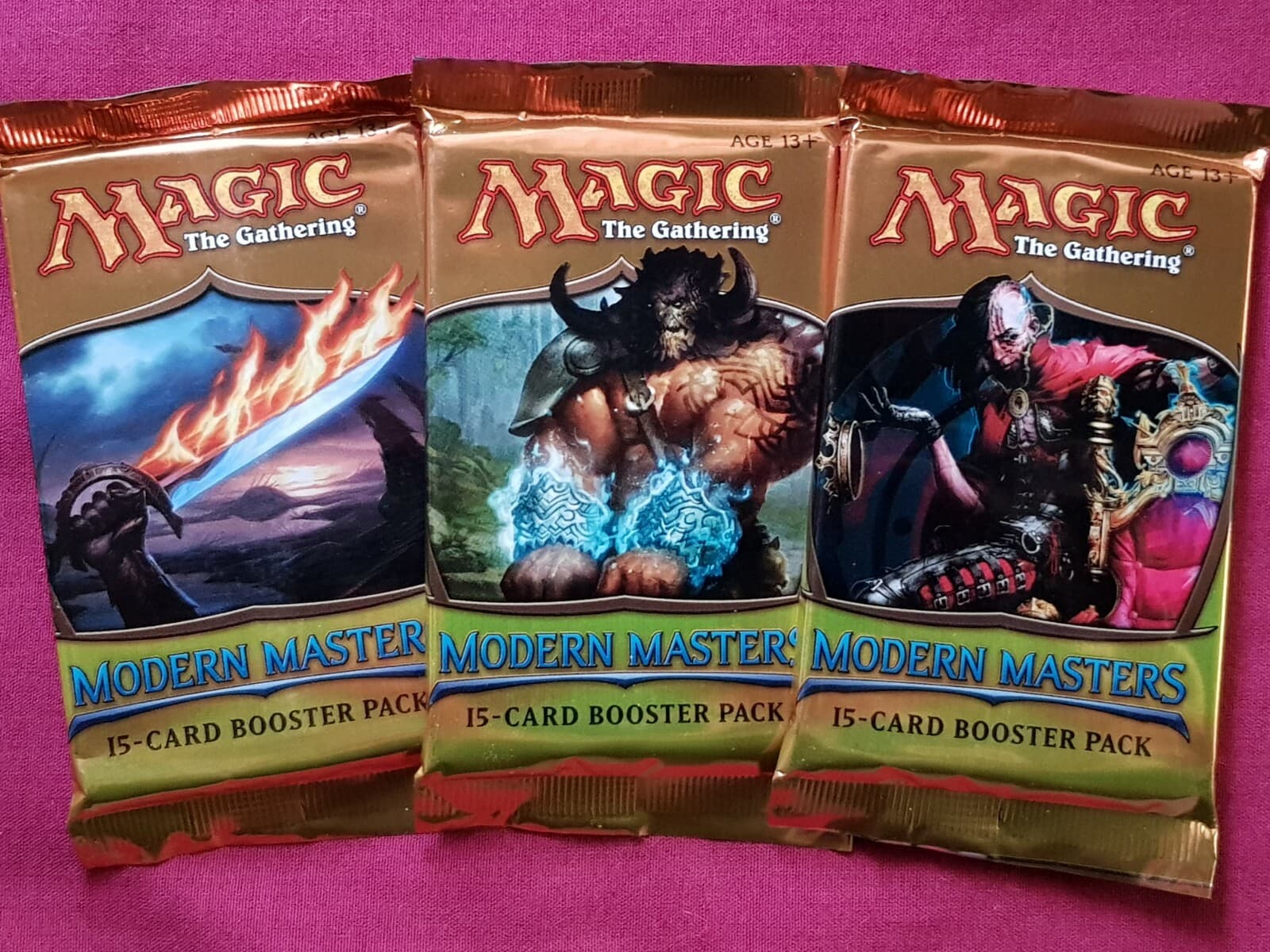 MTG Magic The Gathering MODERN MASTERS 2013 New Sealed Booster ALL 3 PACK ART 