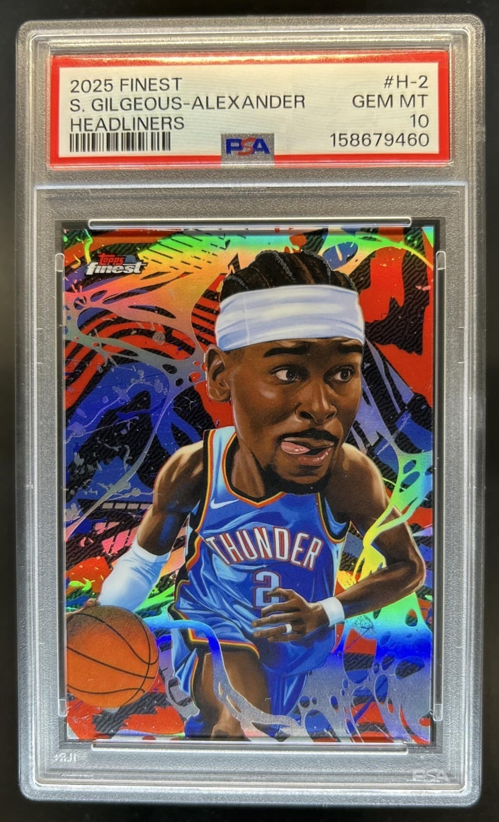 2025-26 Topps Finest Shai Gilgeous-Alexander Headliners SSP #H-2 Thunder PSA 10