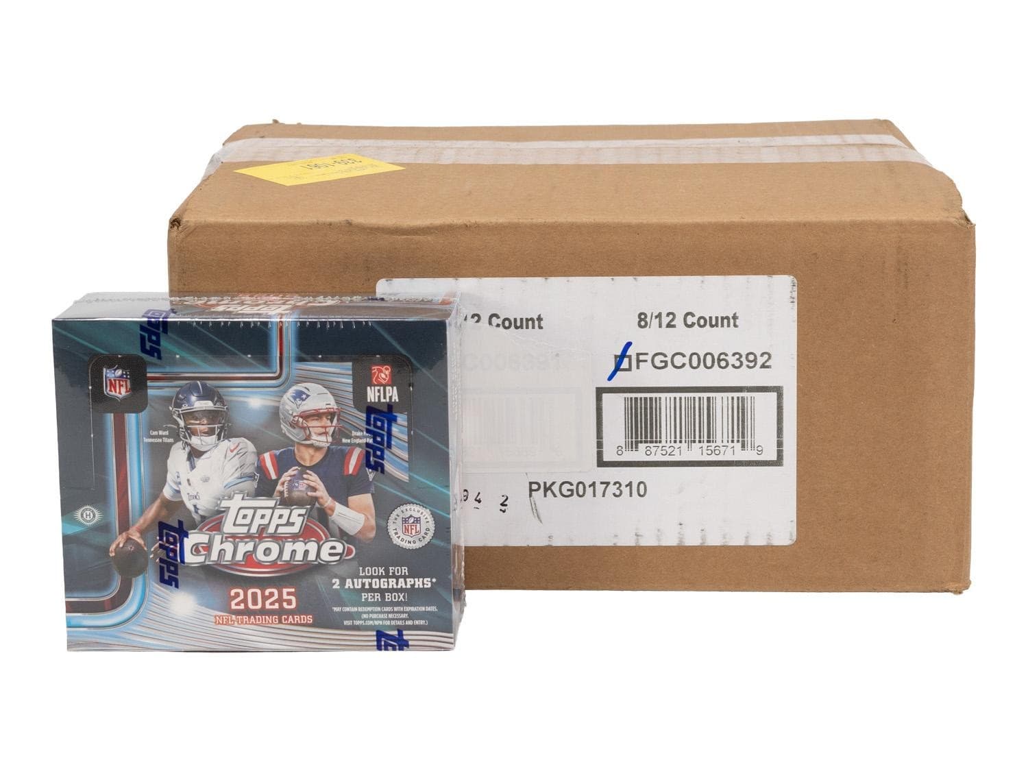 2025 TOPPS CHROME FOOTBALL HOBBY JUMBO 8-BOX CASE