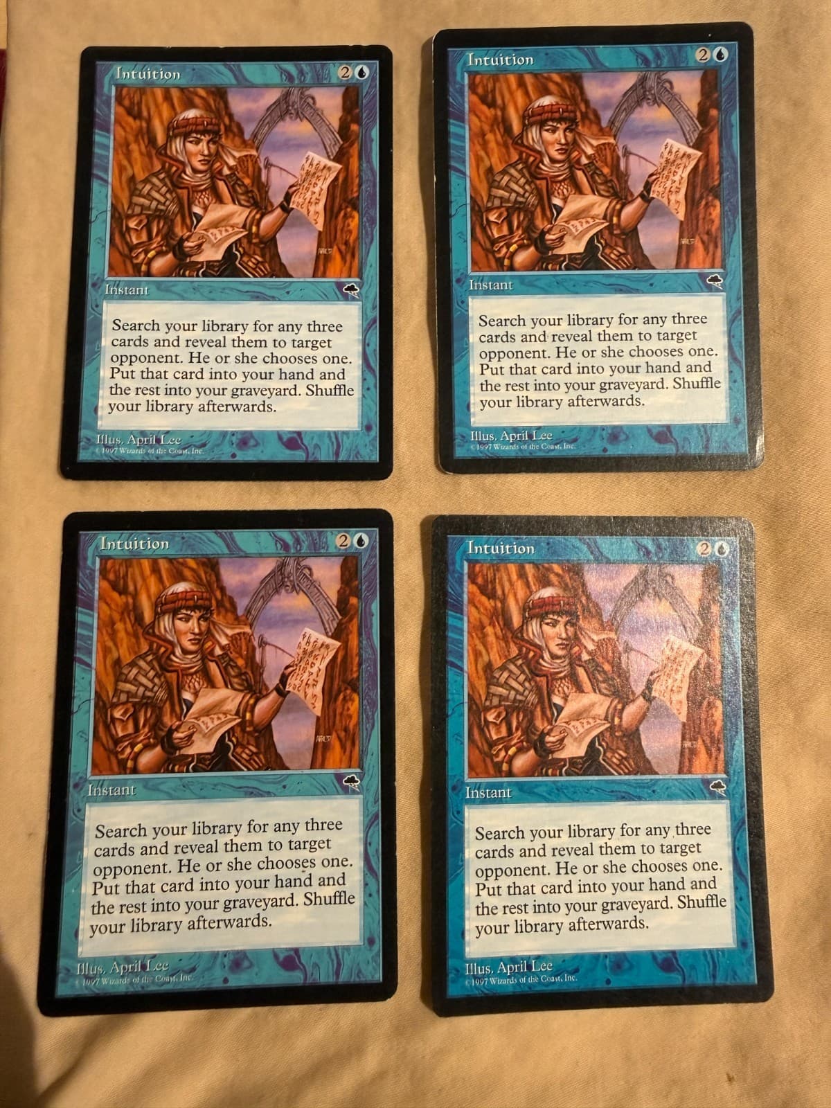Intuition - Tempest - Magic: The Gathering X4 Full Playset