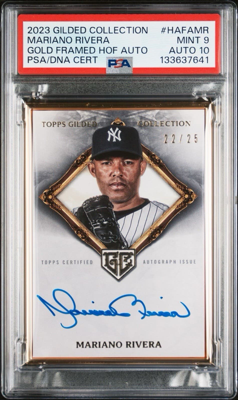 Topps Gilded Mariano Rivera /25 Auto 10 PSA