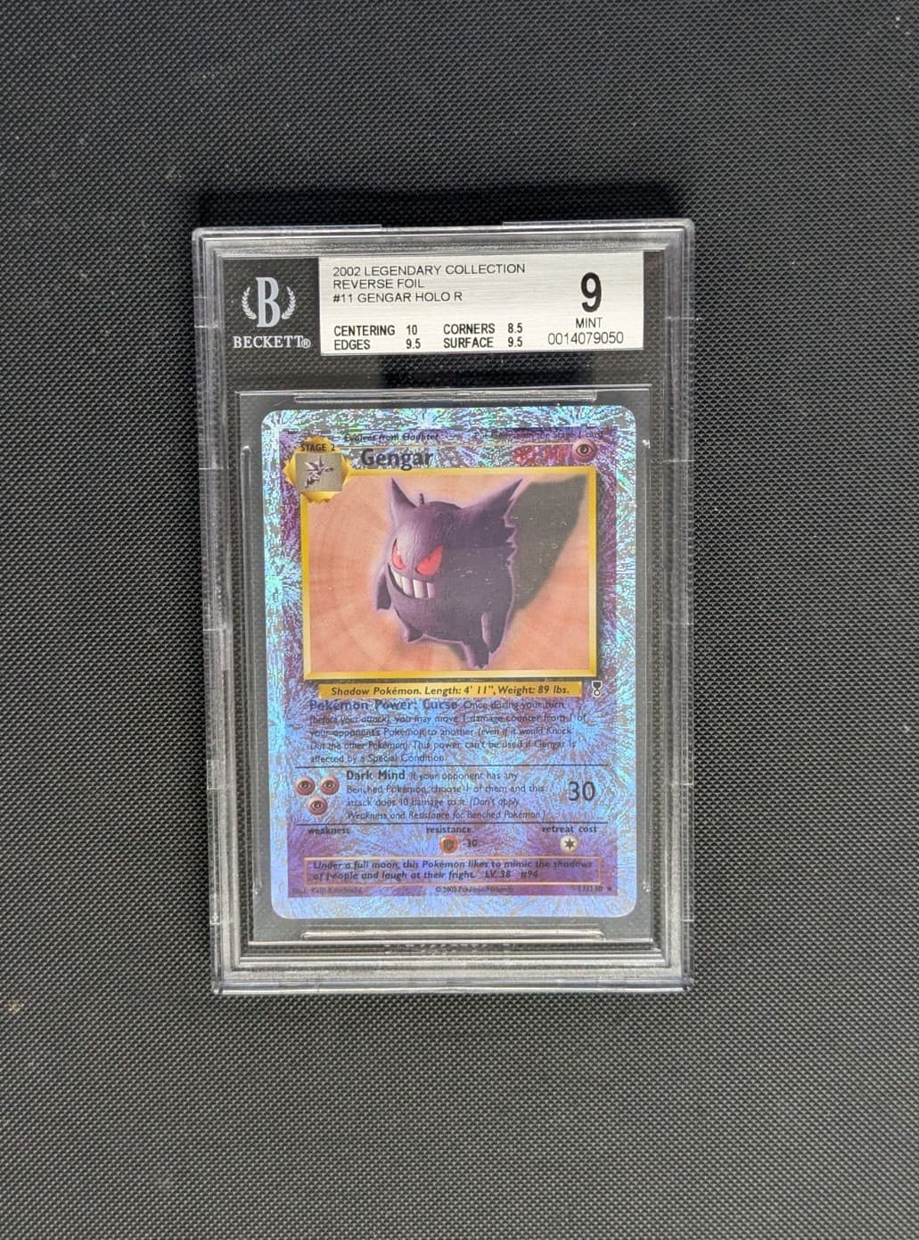 BGS 9 2002 Gengar POKEMON LEGENDARY COLLECTION Reverse Holo FOIL Not PSA #11