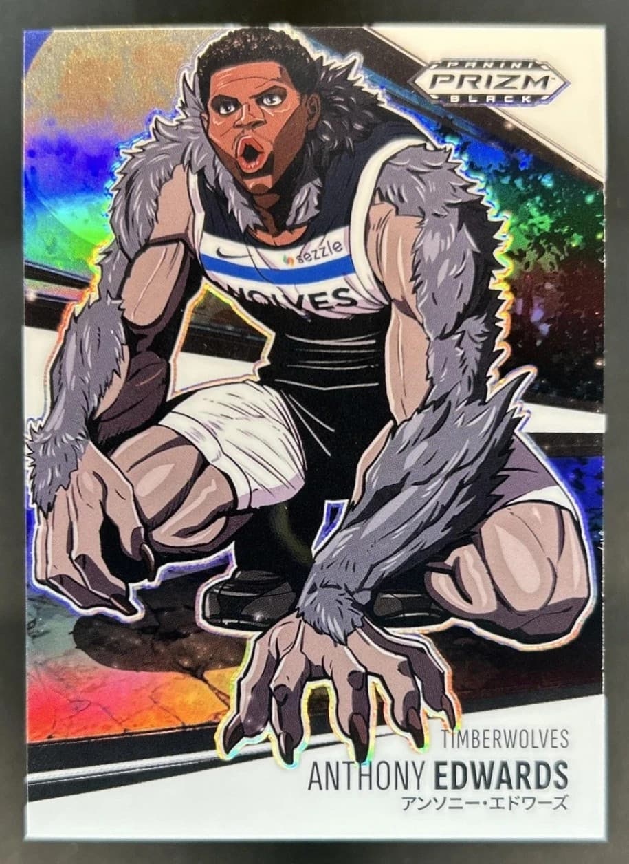 2024-25 Panini Prizm Black Anthony Edwards Manga #6 Timberwolves