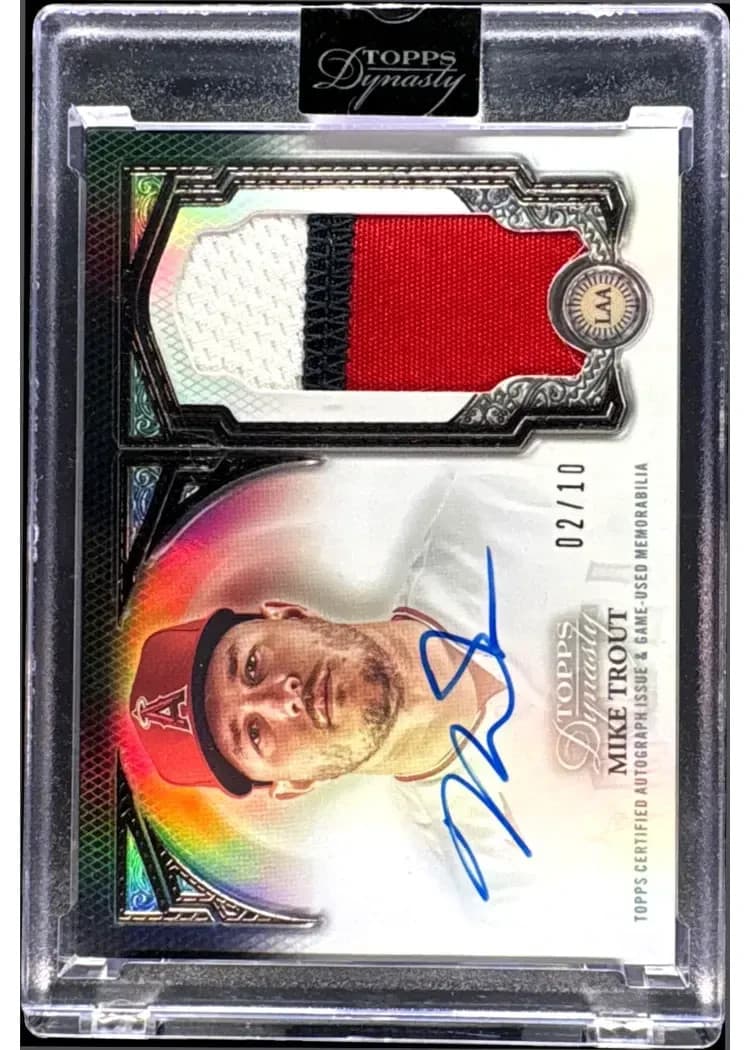 2023 Topps Dynasty MIKE TROUT Dynastic Data 3-Color Patch Auto 🔥 /10 🔥 Angels