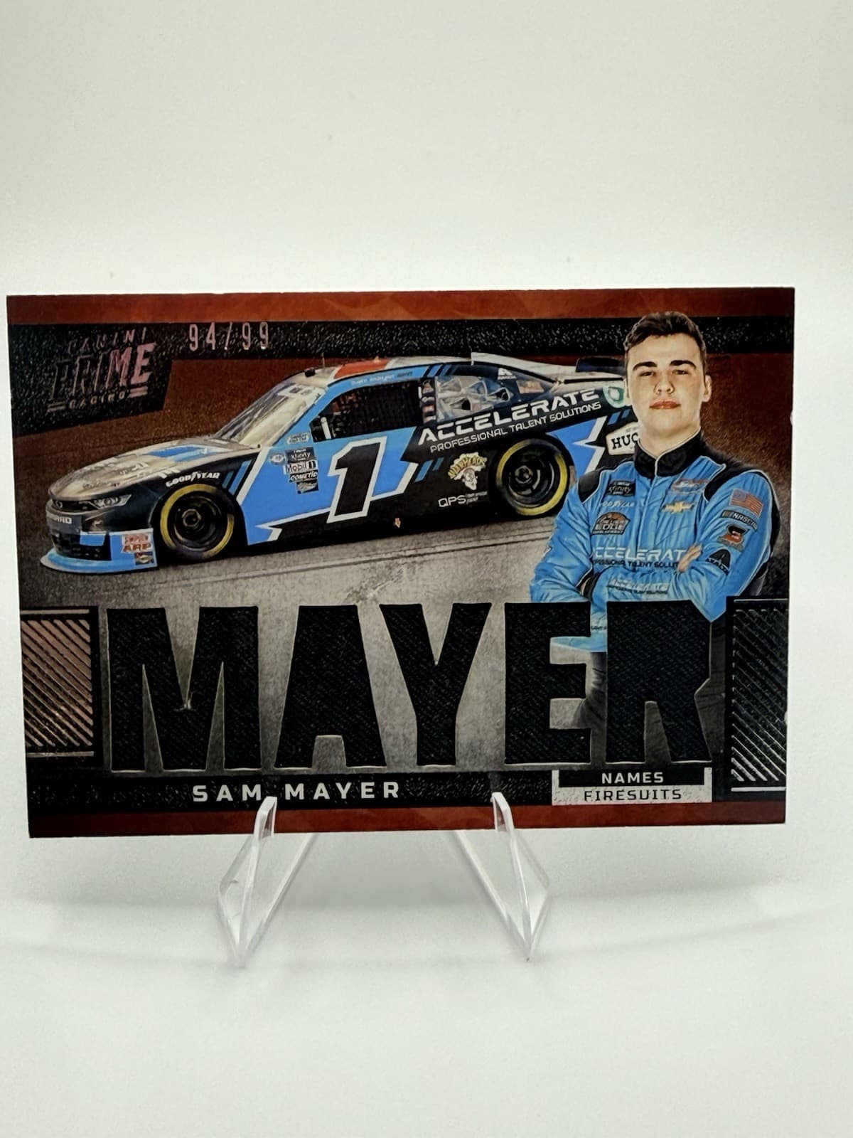 Panini Prime Racing Sam Mayer Names Firesuits #N-SMA #94/99 NASCAR 2023