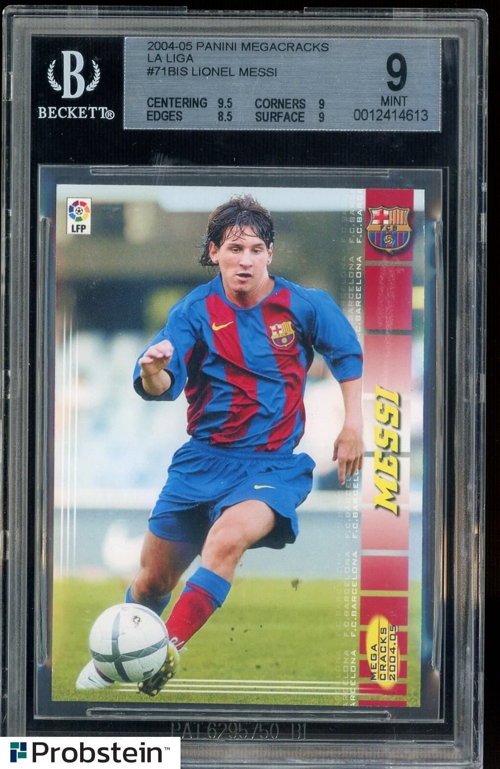 2004-05 Panini Megacracks La Liga Soccer #71BIS Lionel Messi RC Rookie BGS 9