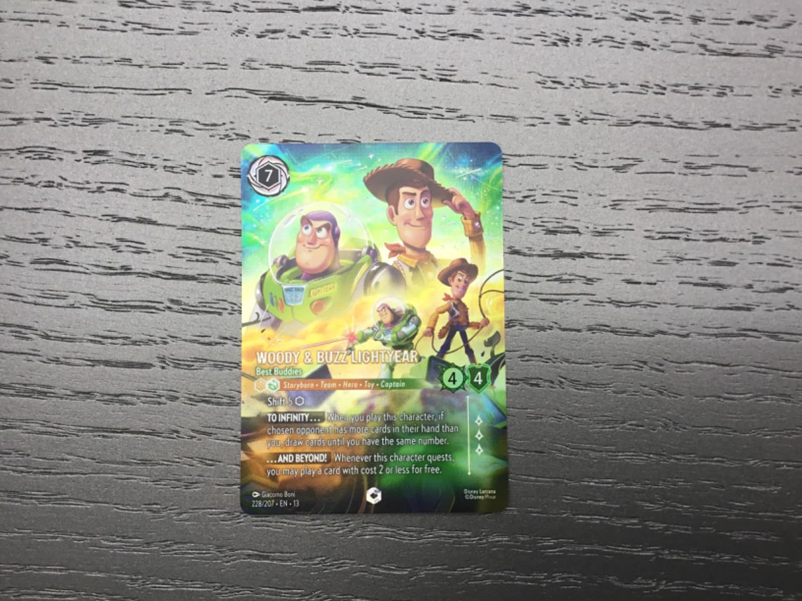 Disney Lorcana Woody & Buzz Lightyear Enchanted Rare 228/207 Attack of The Vine