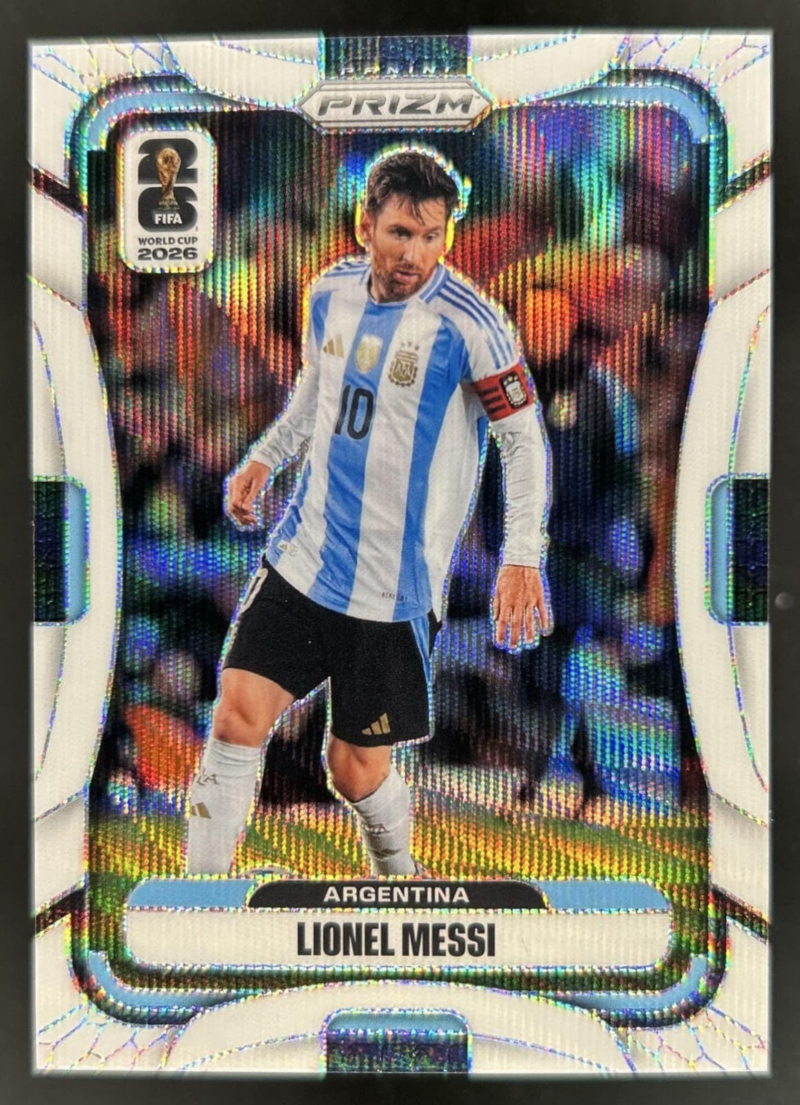 2026 Panini Prizm World Cup Lionel Messi White Wave Prizm #1/20 Argentina