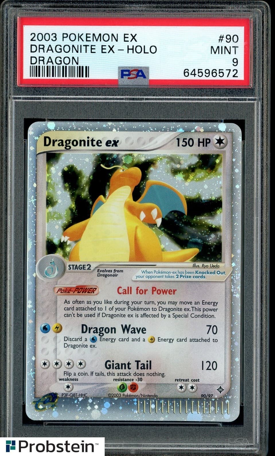 2003 Pokemon Ex Dragon #90 Dragonite Ex Holo Psa 9 Mint