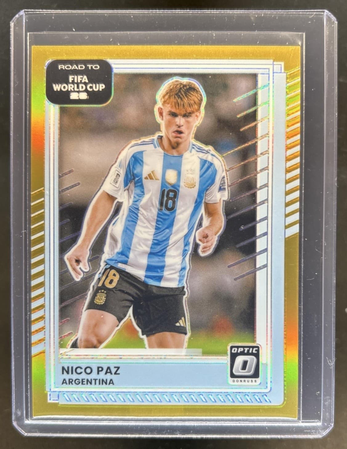 2025-26 Panini Donruss Road to FIFA World Cup 26' Nico Paz Optic Gold #/10