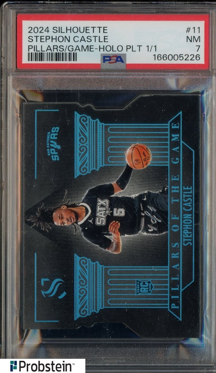 2024 Panini Silhouette Pillars Of The Game Platinum Stephon Castle RC 1/1 PSA 7