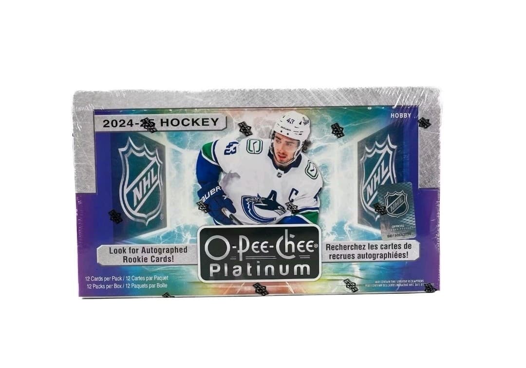 2024-25 O-Pee-Chee Platinum Hockey Hobby Box, Factory Sealed - Celebrini 