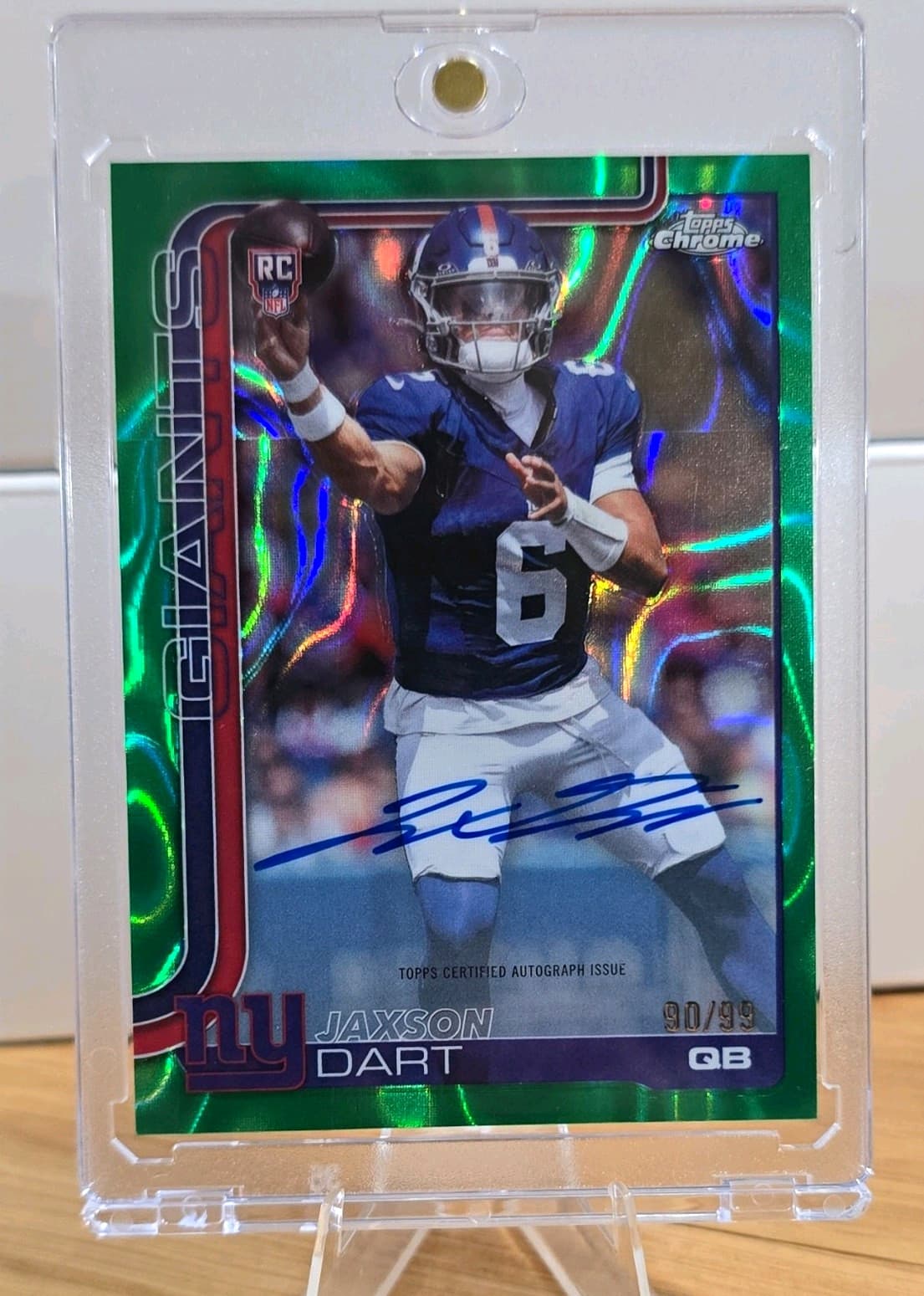 Topps 2025 Chrome Jaxson Dart Rookie Autographs #RA-JD Green Auto 90/99