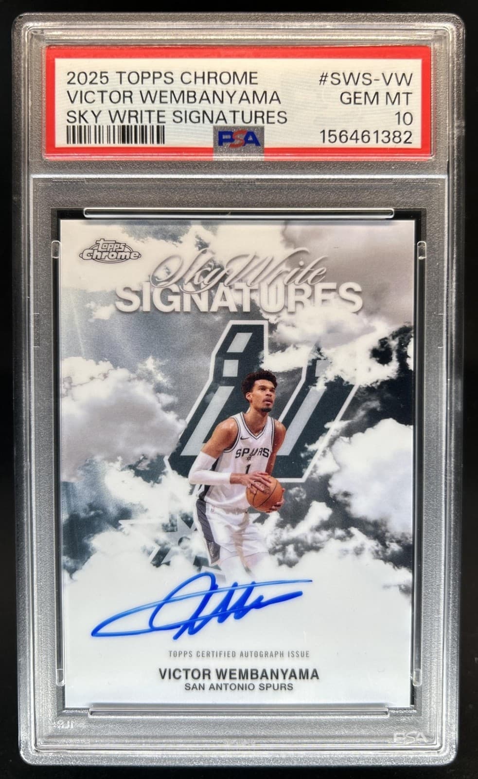 2025-26 Topps Chrome Victor Wembanyama SkyWrite Signatures Auto #SWS-VW PSA 10