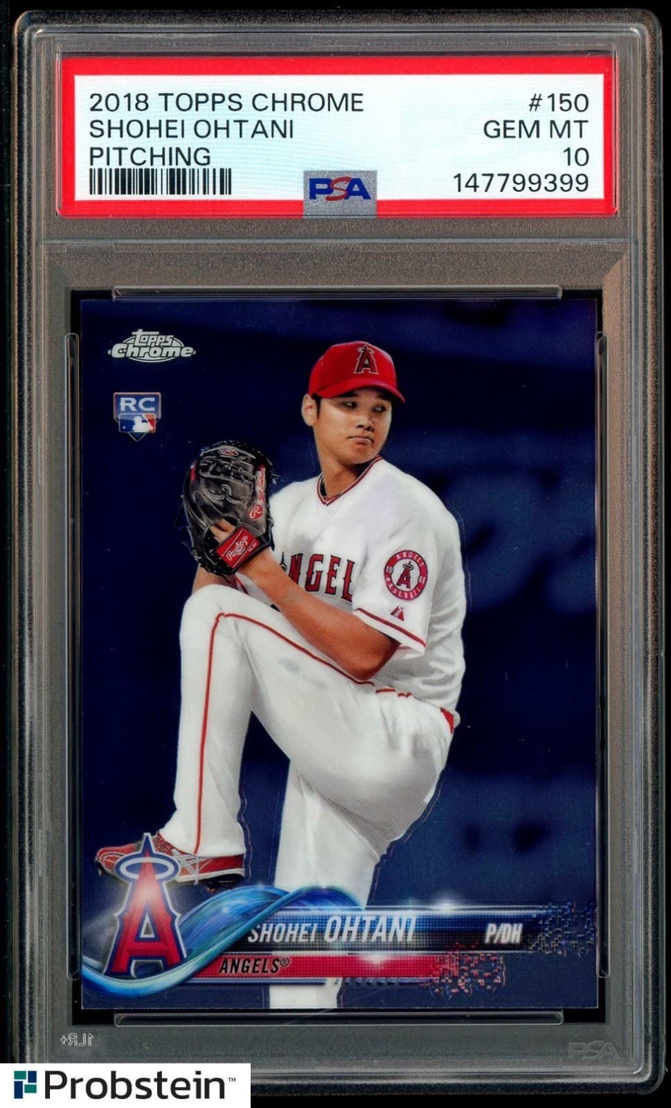 2018 Topps Chrome #150 Shohei Ohtani Pitching RC Rookie PSA 10 GEM MINT
