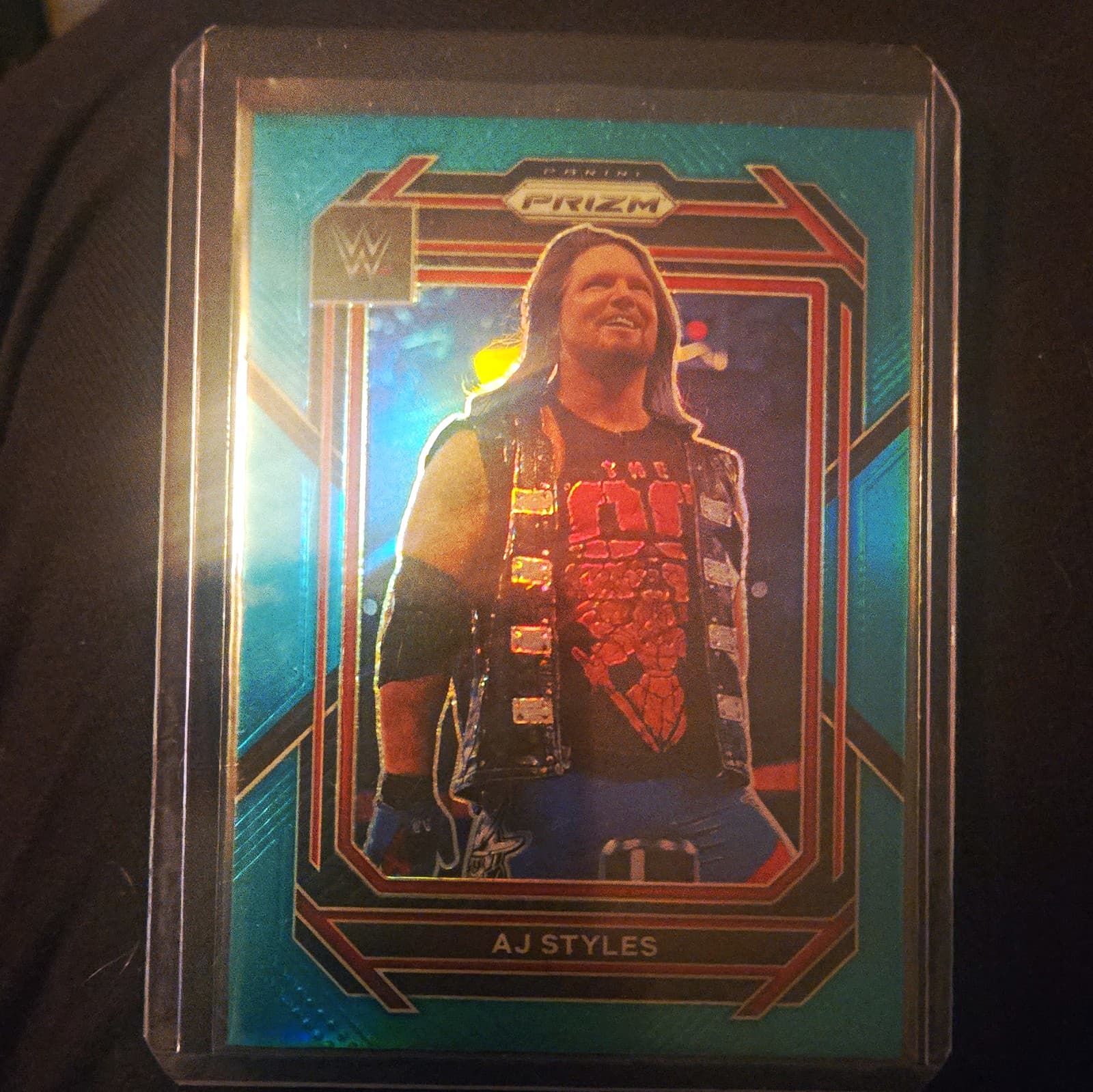 Panini 2023 Prizm WWE AJ Styles #119 RAW Serial Numbered 20/49 Wrestling Card