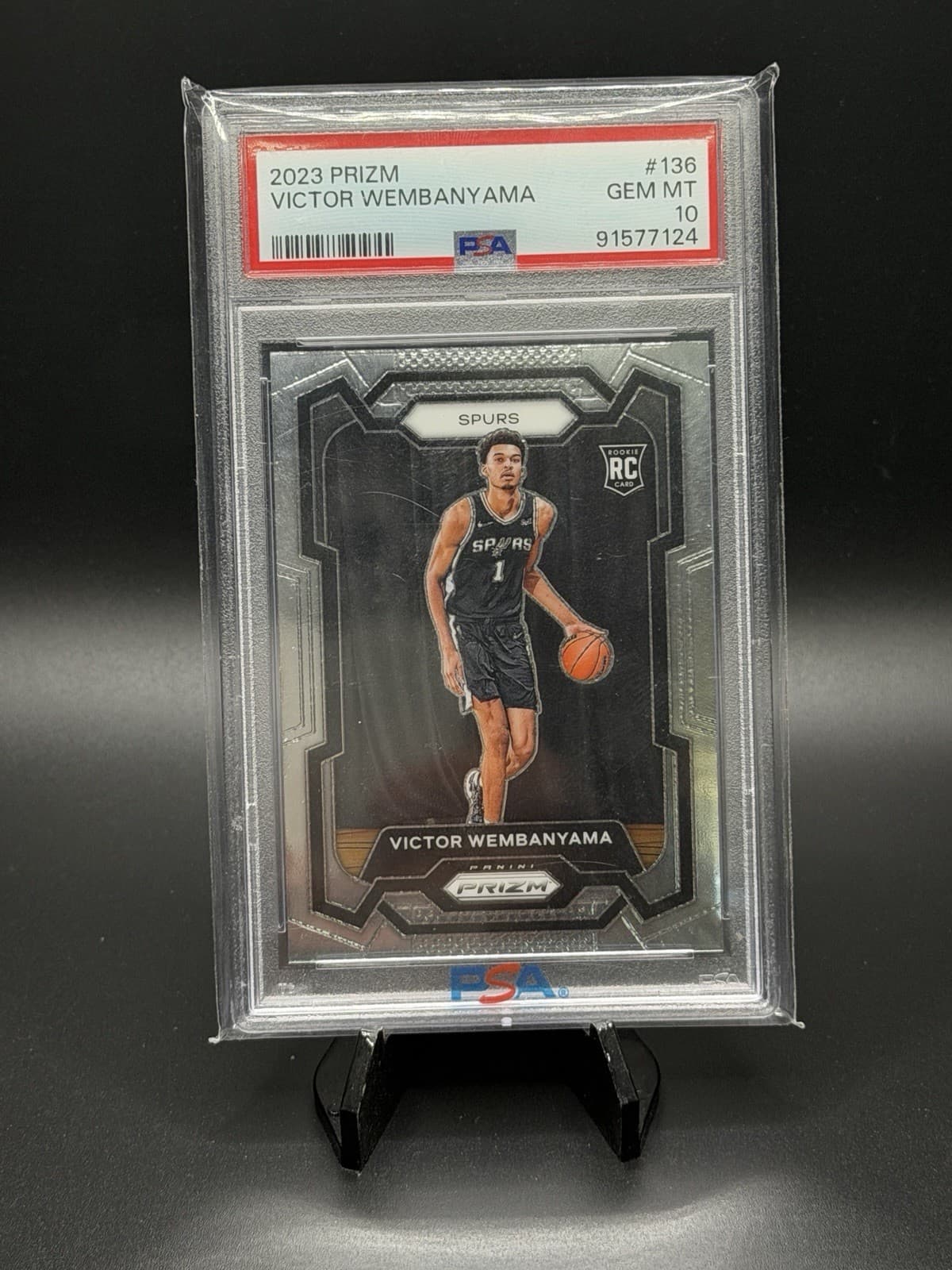 2023 Prizm Victor Wembanyama Rookie Card RC #136 Spurs PSA 10