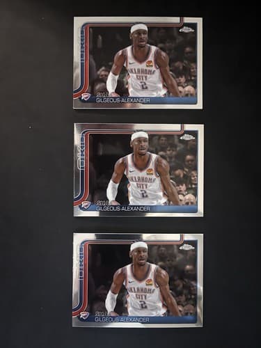 2025 Topps Chrome Basketball SHAI GILGEOUS-ALEXANDER #141 Lot of 3 *MVP Buyback*