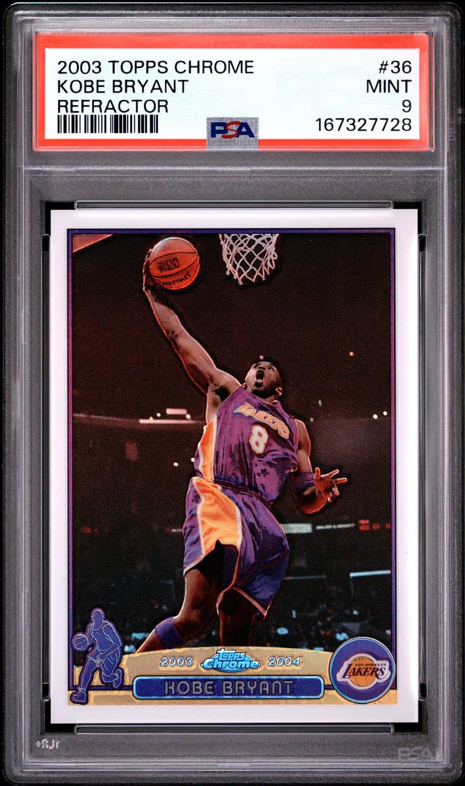 2003 Topps Chrome Kobe Bryant Refractor #36 PSA 9