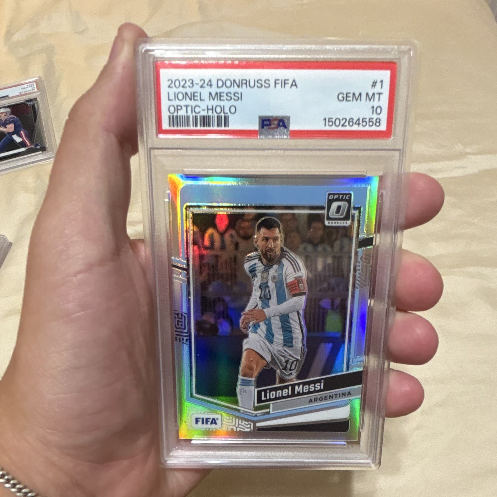 Panini 2023-24 Donruss FIFA Optic Holo Prizm #1 Lionel Messi PSA 10 ARG
