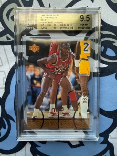 1998-99 Upper Deck MJx Michael Jordan Timepieces Gold Number 6/23 Bulls BGS 9.5