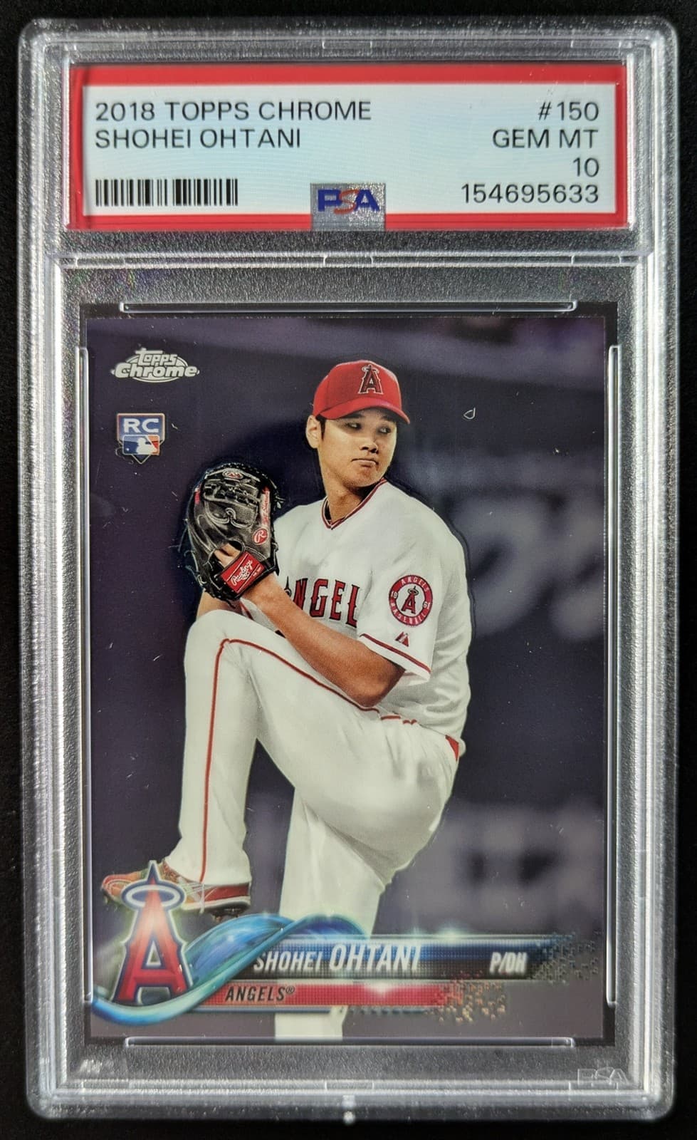 2018 Topps Chrome SHOHEI OHTANI Rookie RC Los Angeles Angels #150 PSA 10 (B)