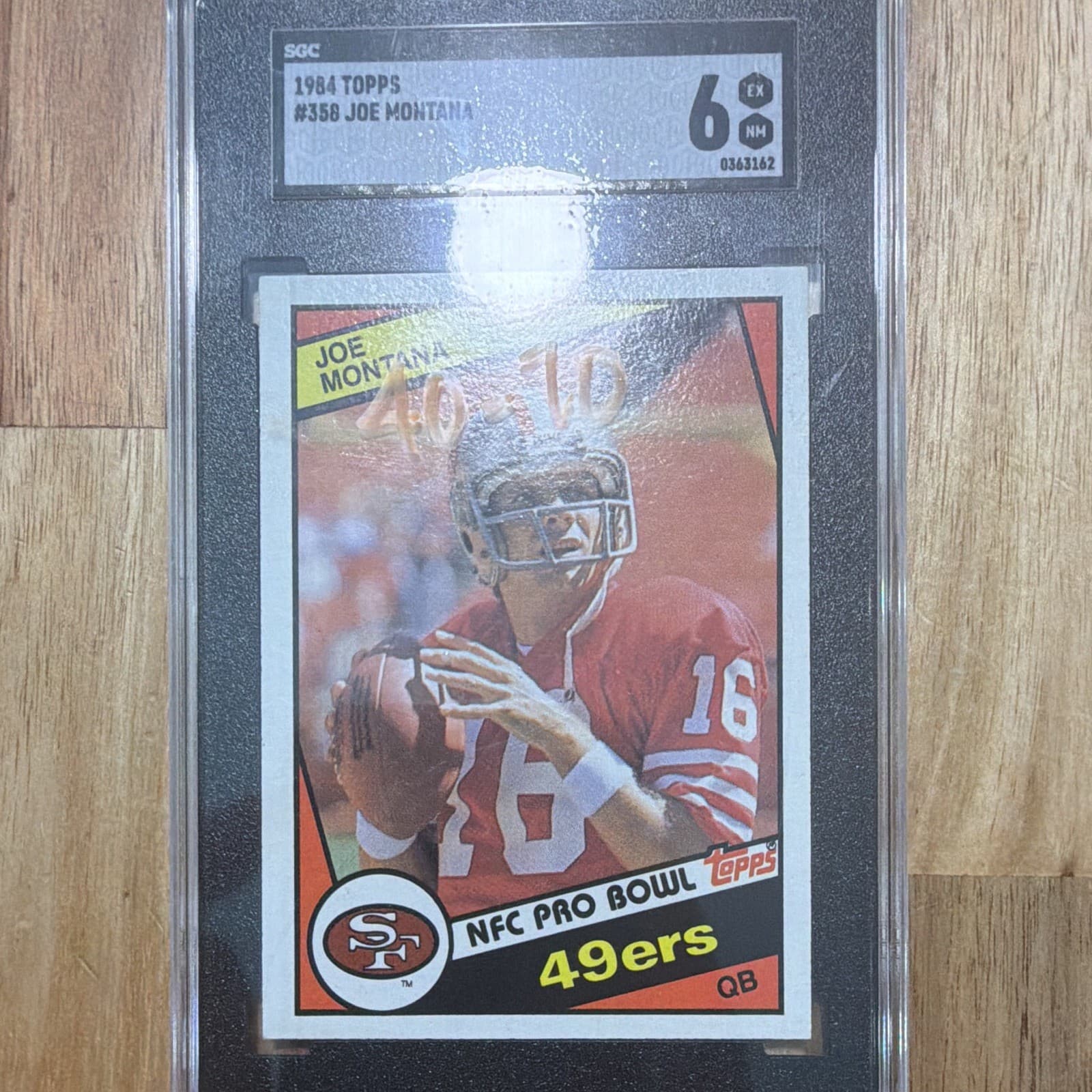 Topps 1984 Joe Montana 49ers #358 SGC 6 Graded Football Trading Card