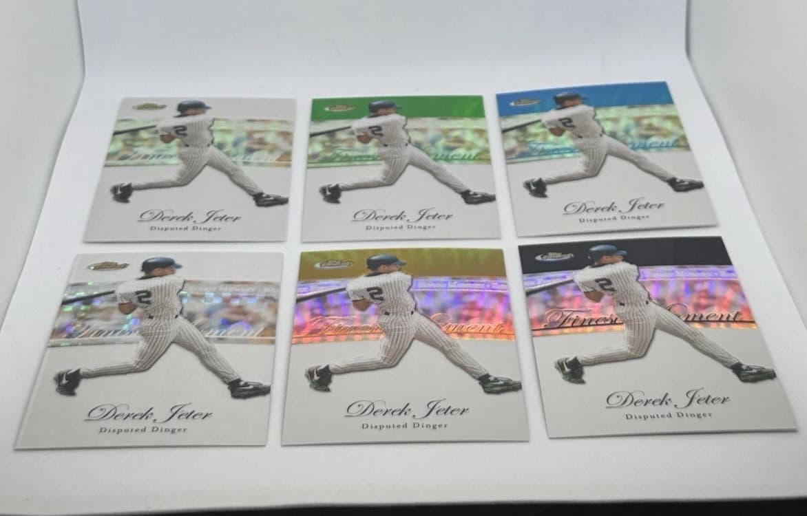 2007 Topps Finest Moments Derek Jeter #RFM-DJ 6 Card Lot /25 /50 /99 /199 /299