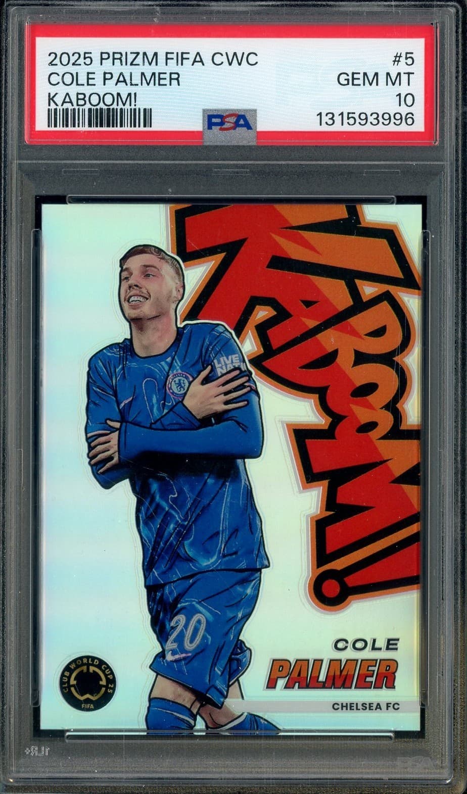 2025 Panini Prizm CWC Soccer KABOOM! #5 Cole Palmer SSP CASE HIT PSA 10