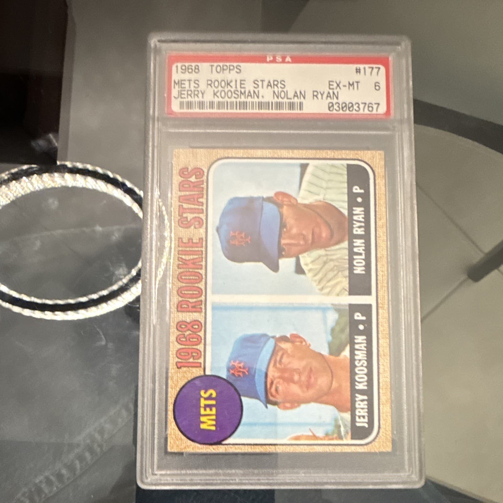 Topps 1968 Mets Rookie Stars #177 Nolan Ryan/Jerry Koosman PSA 6 RC