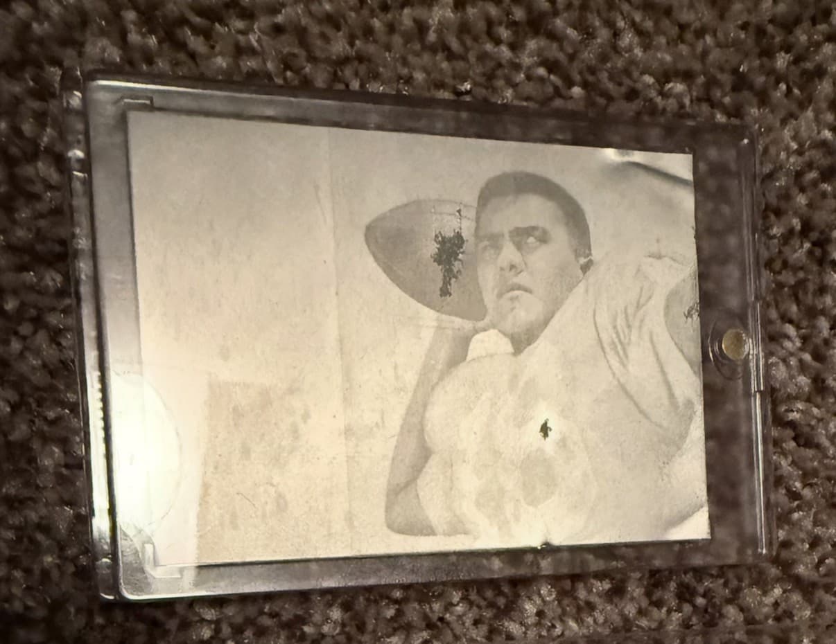 1962  TOPPS  Roman Gabriel RC FOOTBALL  PRINTING PLATE #1/1 Rams Rare RC