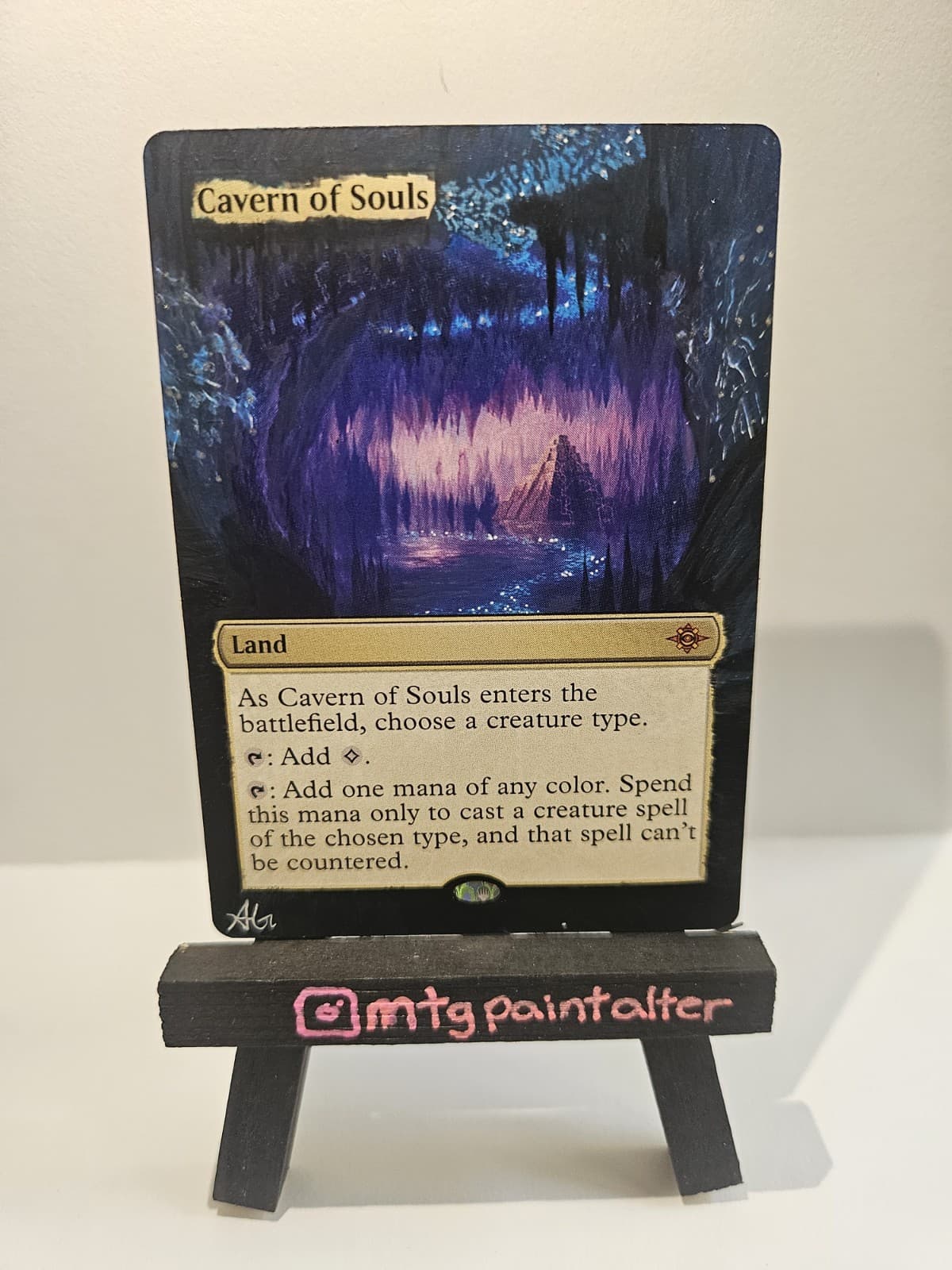 Cavern of Souls Hand Painted Alter Altered Art MTG Magic the Gathering