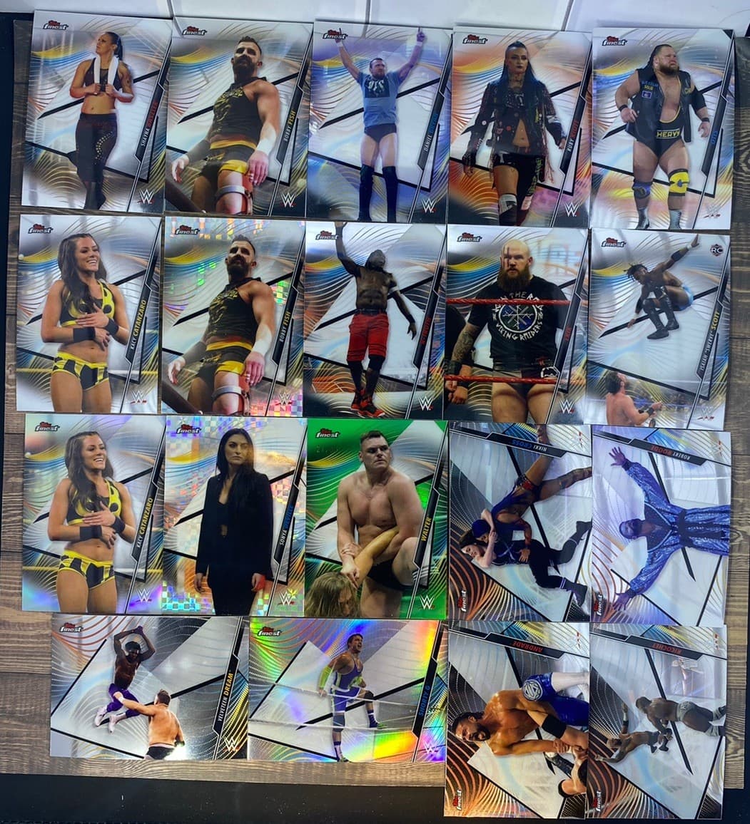 2020 WWE Topps Finest Wrestling Card Lot