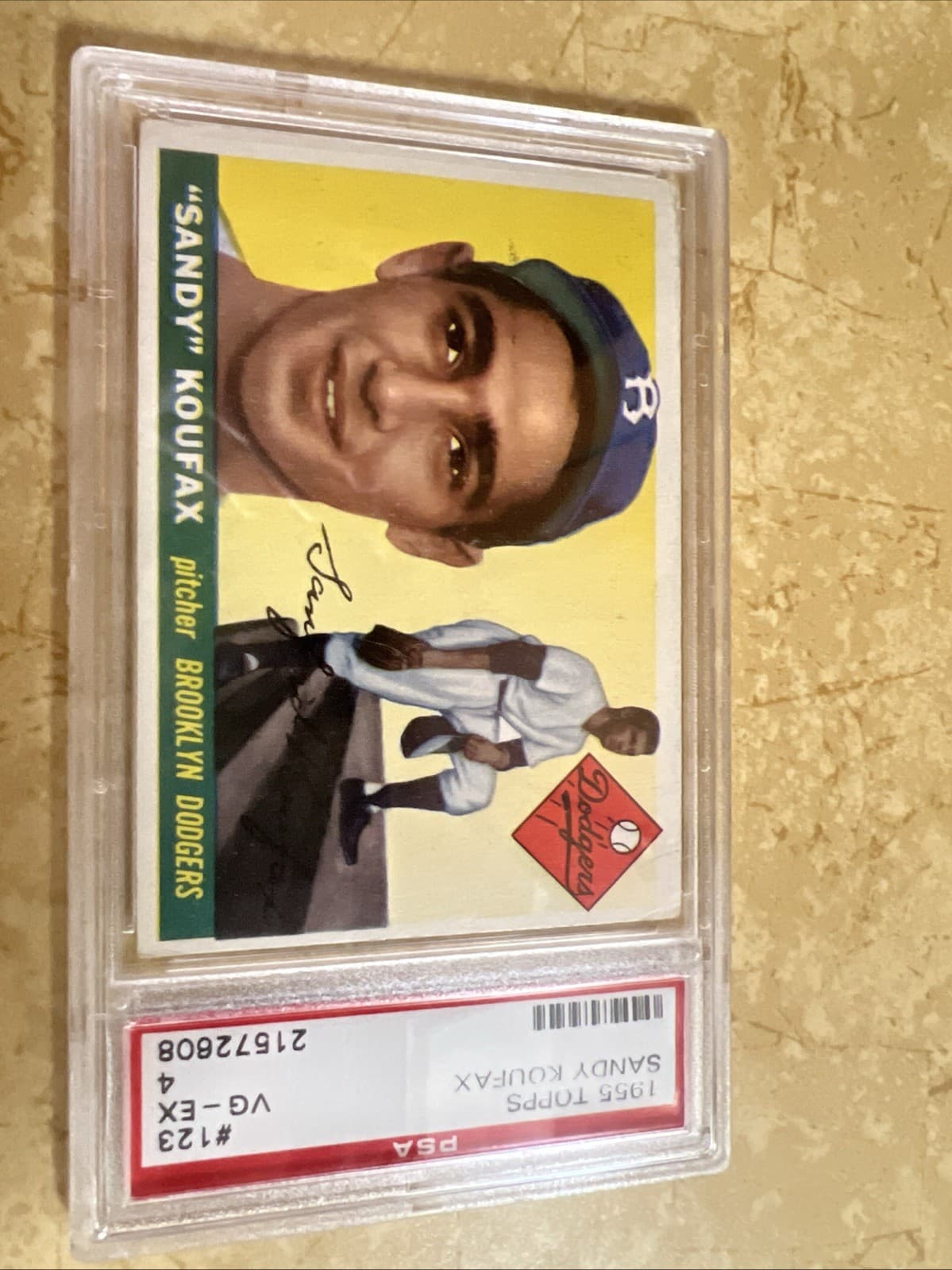 1955 topps sandy koufax Psa 4