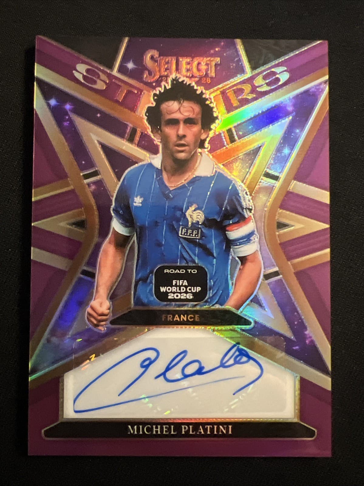 2026 Select World Cup Stars Michel Platini True Purple Prizm 96/99 France Auto